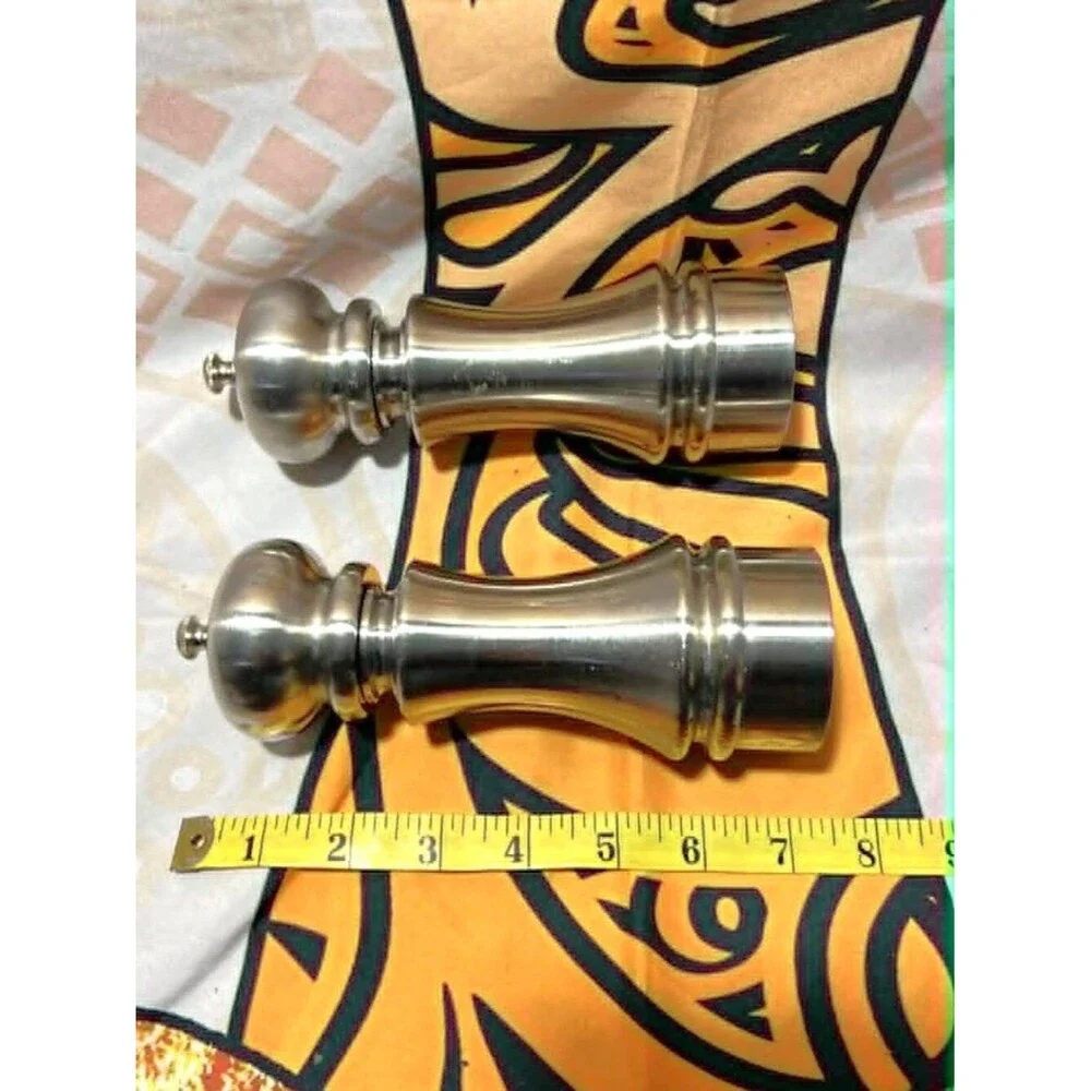 William Bounds Stainless Steel Salt & Pepper Grinder Set – 7” Adjustable Mills
